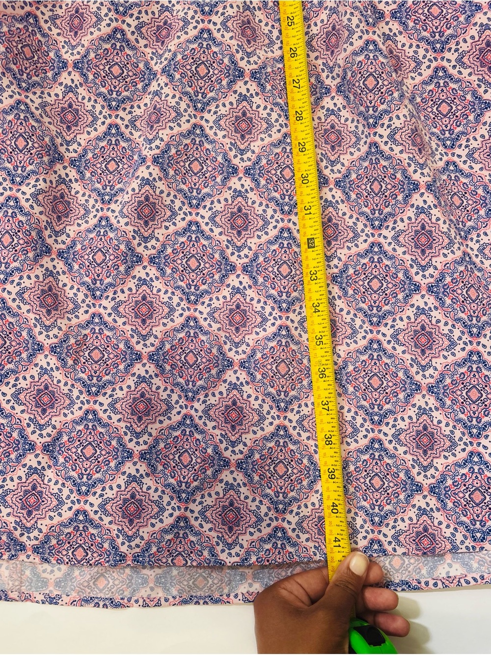 Mango Lavender Patterned Midi Dress - Spaghetti Strap - Picture 8 of 8